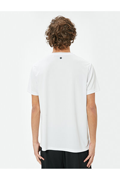 Koton Αθλητικό μπλουζάκι με λαιμόκοψη με κοντό μανίκι - εμπριμέ