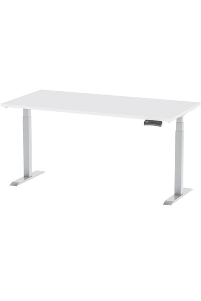 Mahmayi Flexispot Standing Desk Dual Motor 3 Stages 160cmx75cm Height Adjustable Home Office - White