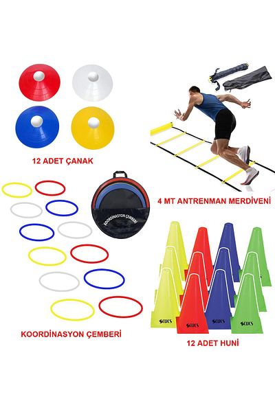 AVESSA 12Pcs Training Set - Ladder, Funnel and Dish Coordination Circle