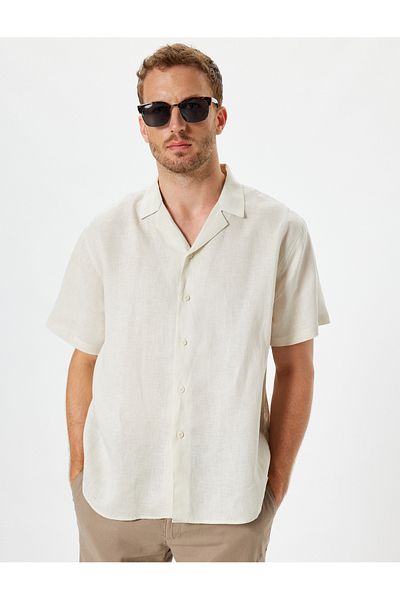 Koton Basic Turn-down Collar Linen Shirt