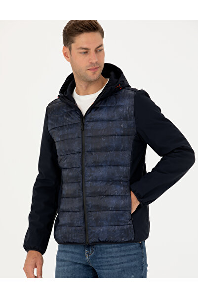 Pierre Cardin Lacivert Kapüşonlu Kapitone Spor Mont 50273118-VR033