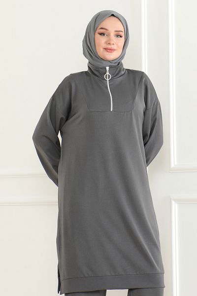 Nevayla Moda Anthracite Woven Double Set - Rope Fabric
