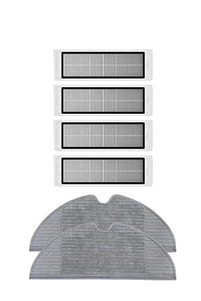 Roborge Σετ ανταλλακτικών 6 τεμαχίων συμβατό με ρομποτική ηλεκτρική σκούπα Vestel V-bot Pro B - Ισοδύναμο προϊόν