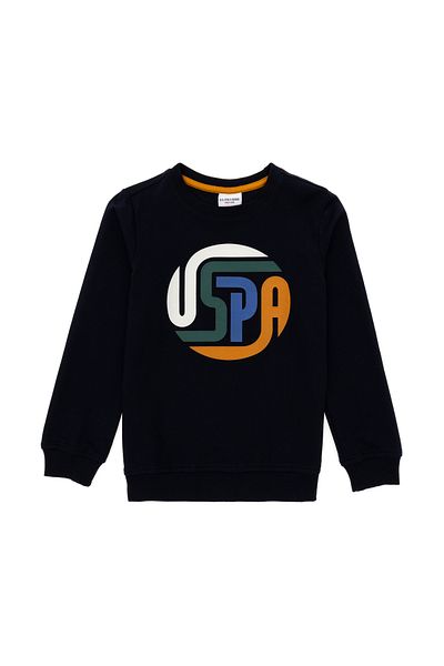 U.S. Polo Assn. Hanorac pentru băiat bleumarin cu gât crew 50290873 -vr033