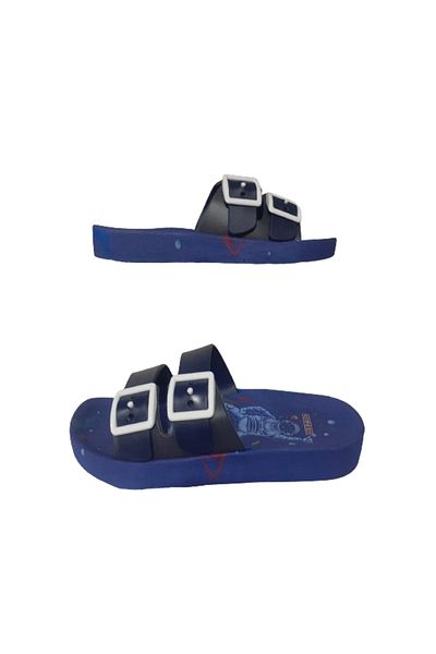 GEZER Boy's Navy Blue Space Figured Non-Slip Sole Daily Slippers Gzerr585-0