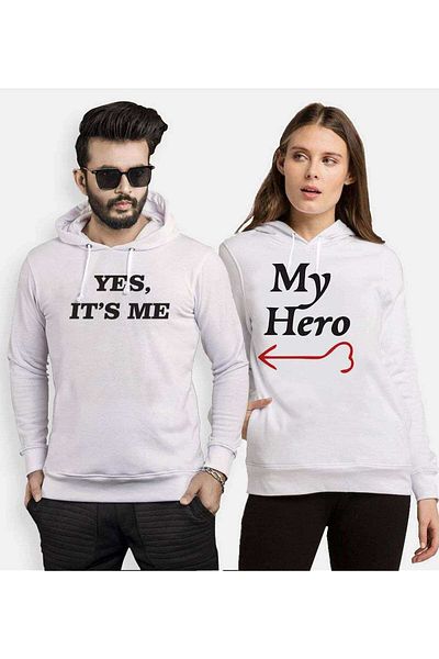 Tshirthane My Hero Yes, It's Me Lover Combos Hooded Couple Combination