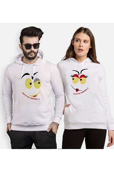 Tshirthane Οι συνδυασμοί My Valantine Lover με κουκούλα Συνδυασμός ζευγαριού