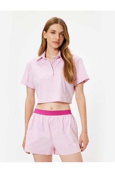 Koton Pyjamahose aus Baumwoll-Boxershorts – Standard-Gummibund, lockere Passform