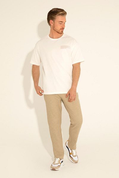 U.S. Polo Assn. Us Polo Assn. Men's Ecru Cycling Neck T-Shirt 1825490