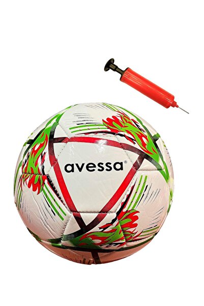 AVESSA كرة قدم Ft150-100yb باللون الأخضر والأبيض 3 بطانة مع مضخة