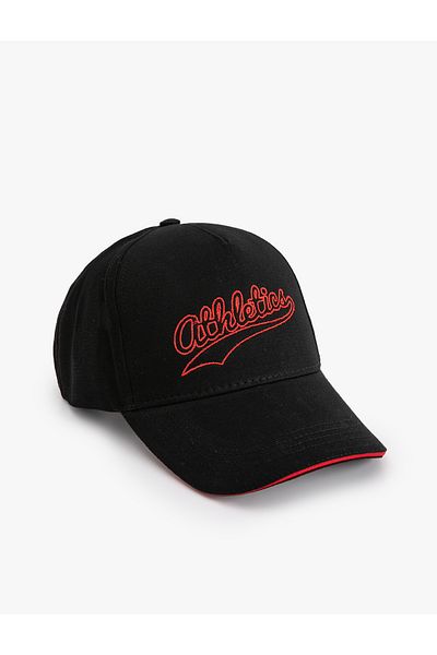 Koton Cotton Cap Hat - Slogan Embroidered