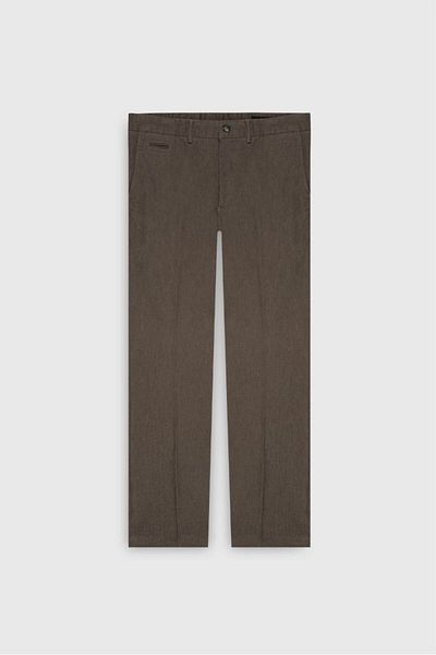ALTINYILDIZ CLASSICS Comfort Fit Relaxed Cut Βαμβακερό ελαστικό διαγώνιο μοτίβο πλαϊνή τσέπη Casual ανοιχτό καφέ παντελόνι