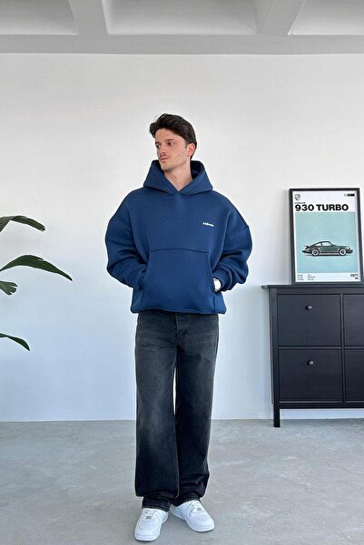 HAFKAGİYİM Μπλουζάκι Oversize Art Director σε μπλε ναυτικό χρώμα