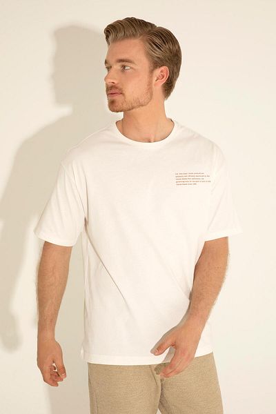 U.S. Polo Assn. Us Polo Assn. Men's Ecru Cycling Neck T-Shirt 1825490
