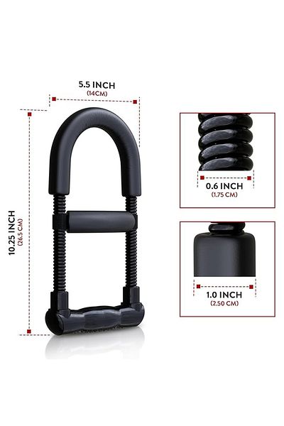 Factorial Black Wrist Strengthener - Adjustable Arm Enhancement and Strengthener Barfix