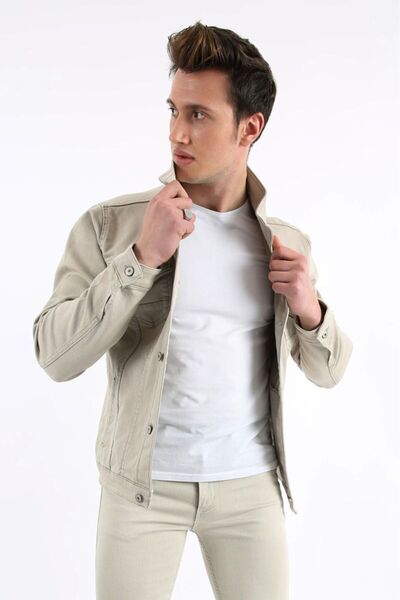 WKM Ανδρικό τζιν μπουφάν με διπλή εφαρμογή