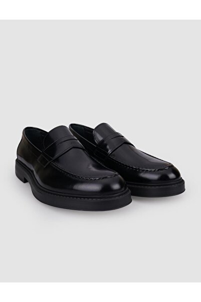 Cabani 100% Genuine Leather Men's Loafer with Black Opening Belt Detail