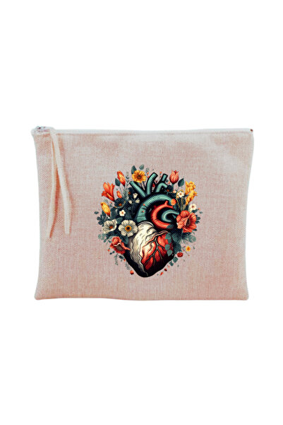 lili hediyelik Косметичка з принтом у вигляді квіткового серця