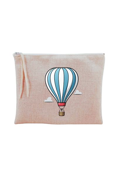 lili hediyelik Τυπωμένη τσάντα μακιγιάζ με θέμα Flying Balloon