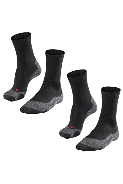 FALKE Trekkingsocken TK 2 – 2er-Pack, ergonomisch, Merinowoll-Mix Damen