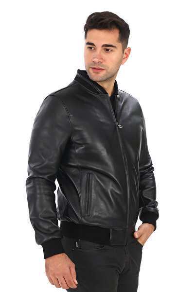 db deriburada original Erkek Trikolu Kolej Model Hakiki Deri Mont