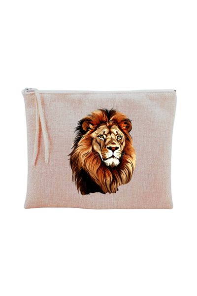 lili hediyelik Χαρισματική τσάντα μακιγιάζ με στάμπα Lion