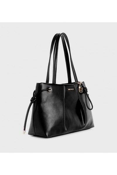 Nine West Women's Black Elin 3 Comp Shoulder Satchel Bag Bag