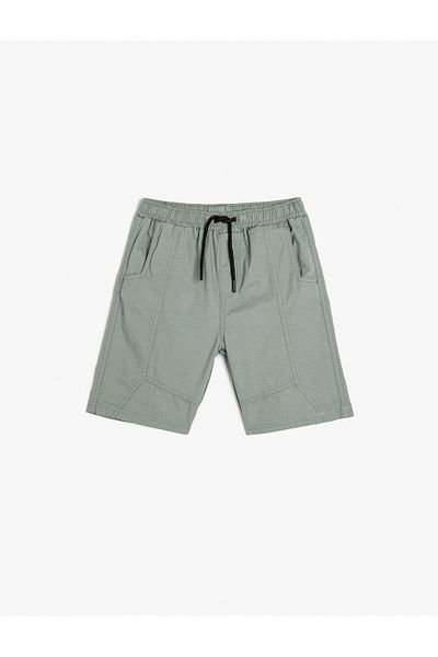 Koton Cotton Chino Shorts - with Stitching Detail and Pockets
