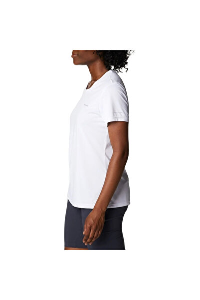 Columbia Γυναικείο λευκό μπλουζάκι εξωτερικού χώρου Hike Ss Crew AK9805-100