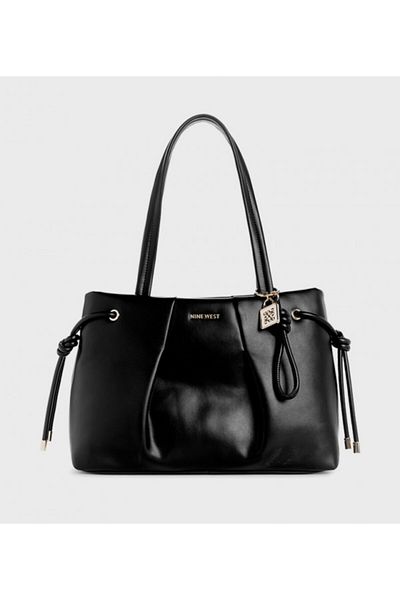 Nine West Women's Black Elin 3 Comp Shoulder Satchel Bag Bag