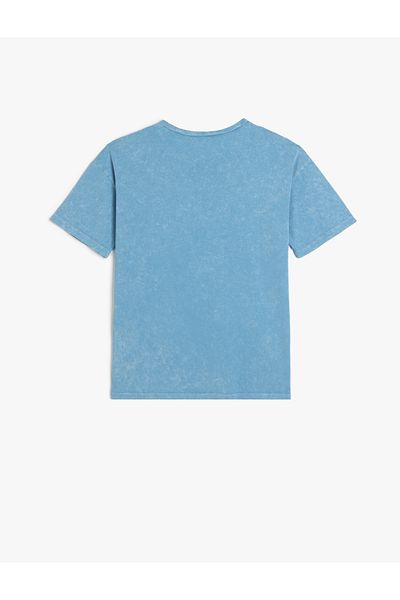 Koton Tricou din bumbac cu decolteu - mânecă scurtă, imprimat cu tematică marină