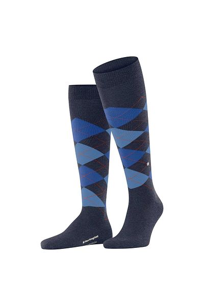 Burlington Herren Kniestrümpfe - EDINBURGH, Schurwolle, Raute, One Size
