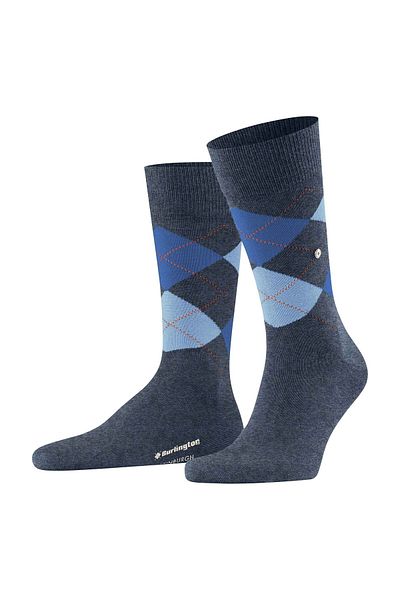 Burlington Herren Socken EDINBURGH – Rautenmuster, Rautenmuster, Clip, Einheitsgröße, 40–46