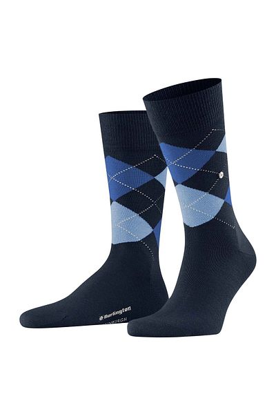 Burlington Herren Socken EDINBURGH – Rautenmuster, Rautenmuster, Clip, Einheitsgröße, 40–46