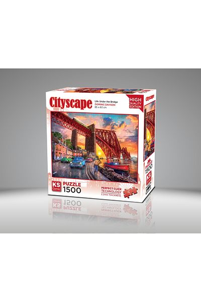 Ks Games Forth Bridge at Sunset 1500 Piece Puzzle