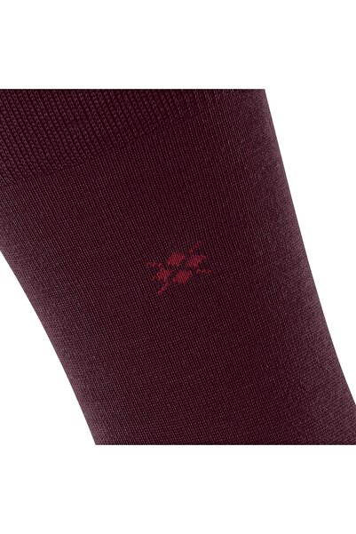 Burlington Herren Socken LEEDS - Schurwolle, Logo, Uni, One Size, 40-46