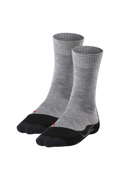 FALKE Damen Socken 2er Pack - Trekkingsocken TK 2, Ergonomic, Merinowoll-Mix