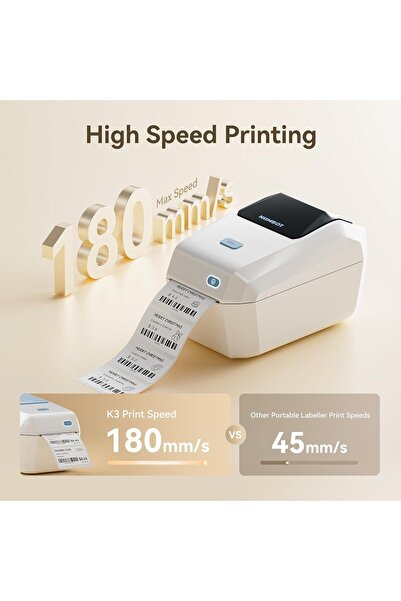 NiiMbot K3 Etiket Yazıcı (KREM)