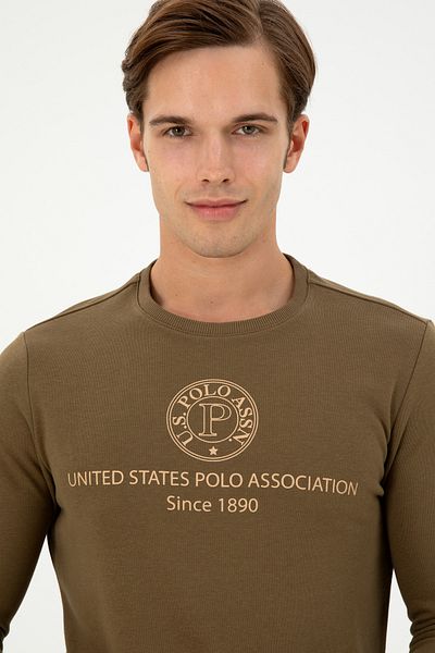 U.S. Polo Assn. Men's Khaki Sweatshirt 50293424 -Vr027