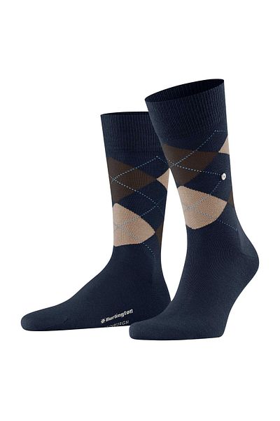 Burlington Herren Socken EDINBURGH – Rautenmuster, Rautenmuster, Clip, Einheitsgröße, 40–46