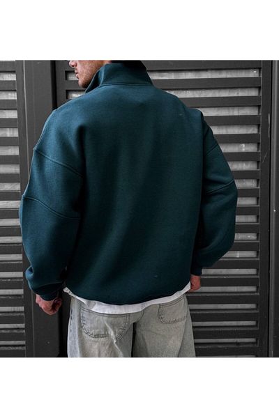 bergibo Unisex γιακά με φερμουάρ με 3 κλωστές - Oversize Mold