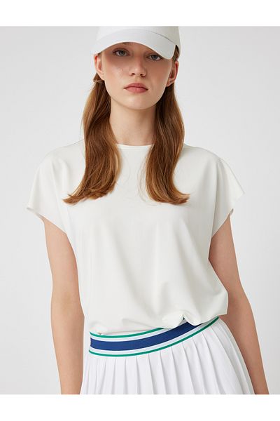 Koton Basic Crew Neck Short Sleeve Oversize Sports T-Shirt