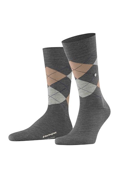 Burlington Herren Socken EDINBURGH – Rautenmuster, Rautenmuster, Clip, Einheitsgröße, 40–46