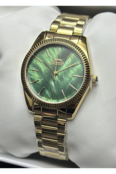 Slazenger ساعة يد نسائية مقاومة للماء بسوار فولاذي