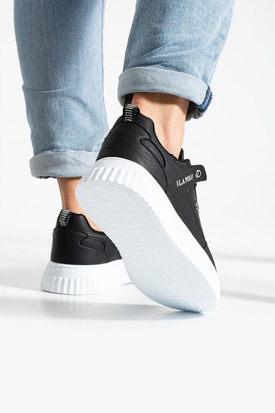 L.A Polo Men's Black Color White Sole Casual Sneaker Shoes