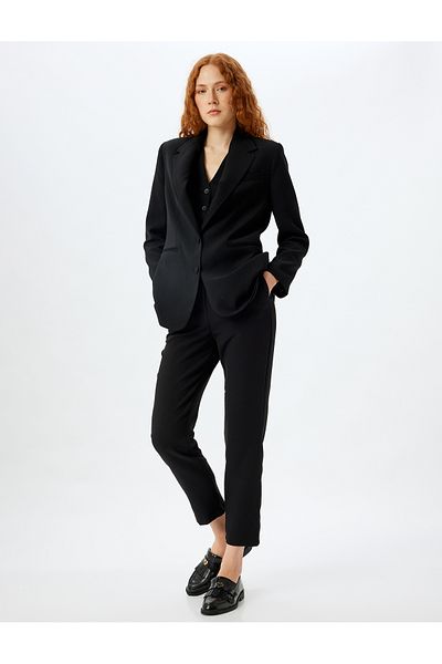 Koton Cigarette Fabric Trousers Pocketed Short Leg