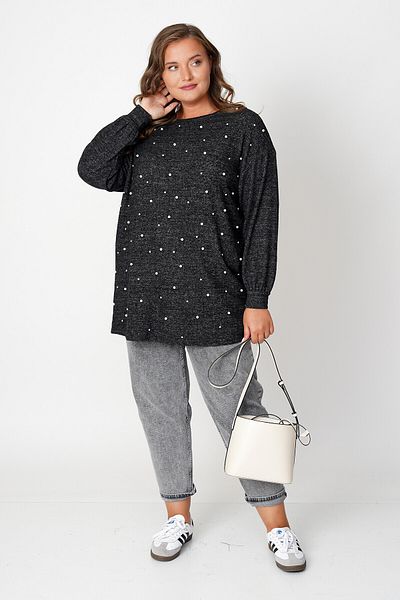 Büyük Moda BLUZĂ BRODATĂ PERLE