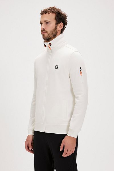 Bad Bear More Bear Full-zip Hoodie Marshmallow White Zippered Men's Sweatshirt