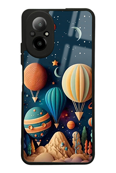 Spoyi Oppo Realme 12 Lite Astral balonlar Tasarımlı Glossy Telefon Kılıfı