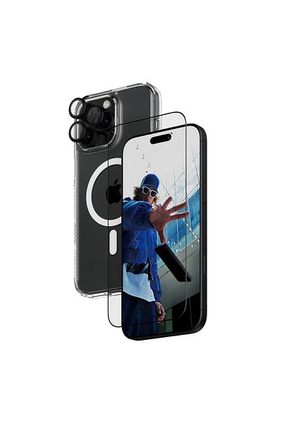 PanzerGlass مجموعة iPhone 16 Pro Max 3 في 1 Ekran وKamera Koruyucu وKılıf